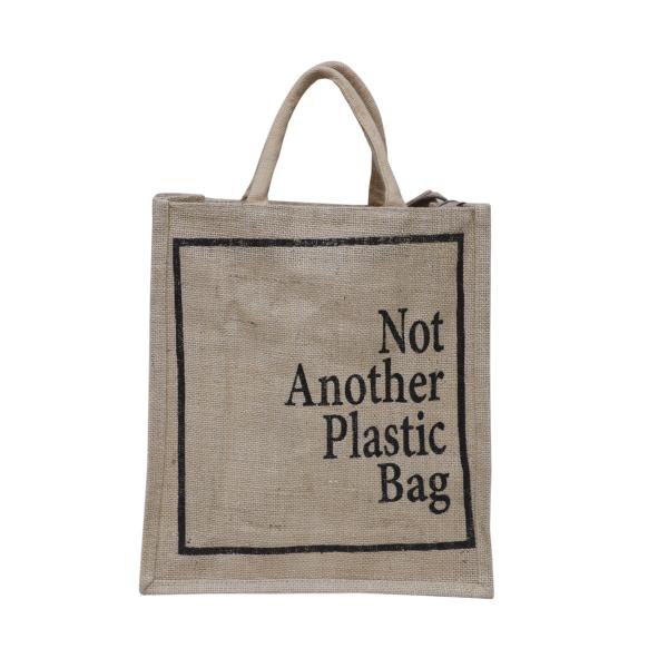 VerdantVibes Jute Carry Bag - 14x12x4 Inches | Re-usable Eco-friendly Bag | Multi-Purpose Bag