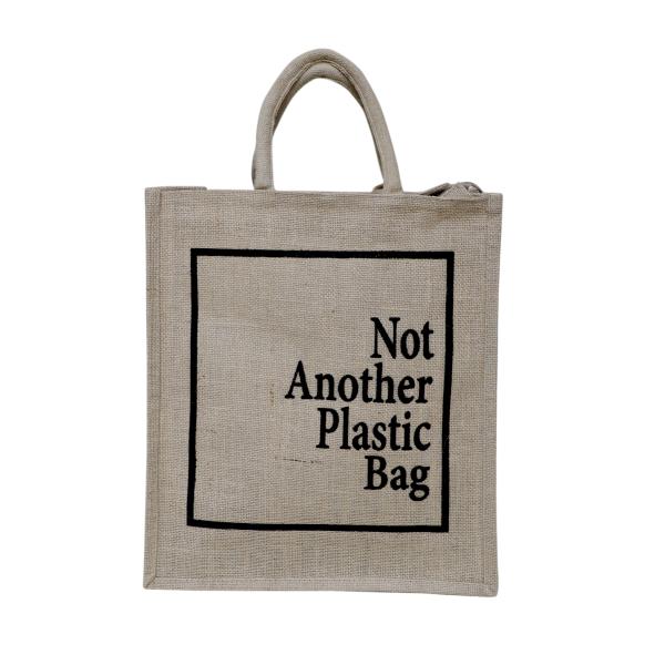 VerdantVibes Jute Carry Bag - 16x14x4 Inches | Re-usable Eco-friendly Bag | Multi-Purpose Bag