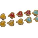 CandleCove Hriday Heart Shape Diya Box with Wax - Set of 10 Pieces