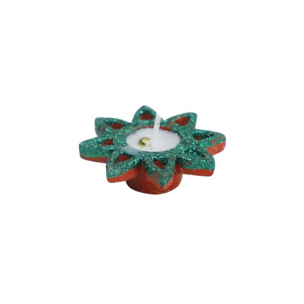 CandleCove Star Shape Diya Box with Wax - Set of 10 Pieces