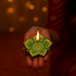 CandleCove Green Panchmukhi Akhand Diya Box - 1 Piece | 5-Wick Diya