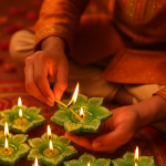 CandleCove Green Panchmukhi Akhand Diya Box - 1 Piece | 5-Wick Diya