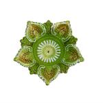 CandleCove Green Panchmukhi Akhand Diya Box - 1 Piece | 5-Wick Diya
