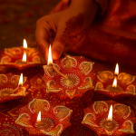 CandleCove Red Panchmukhi Akhand Diya Box - 1 Piece | 5-Wick Diya
