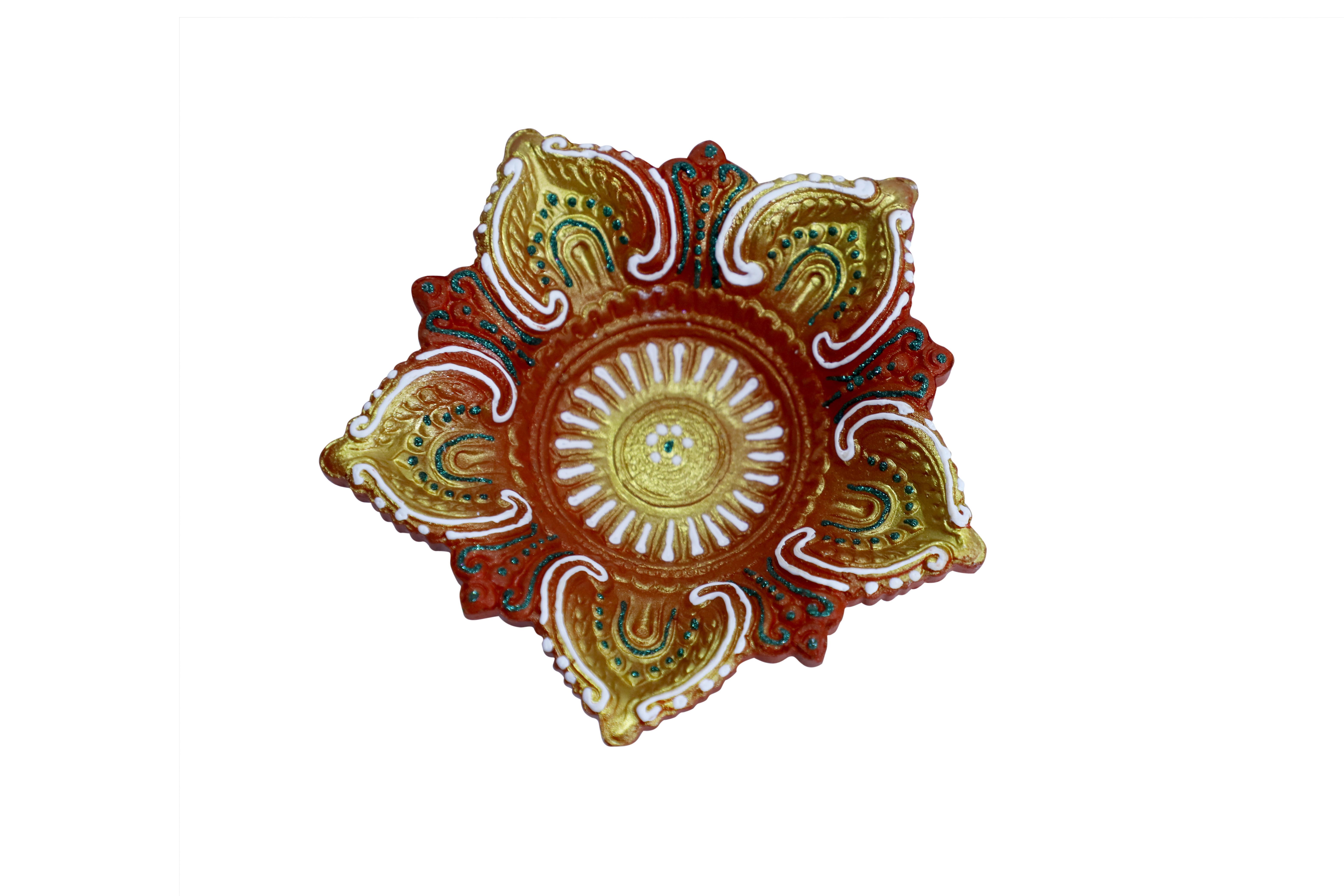 CandleCove Red Panchmukhi Akhand Diya Box - 1 Piece | 5-Wick Diya