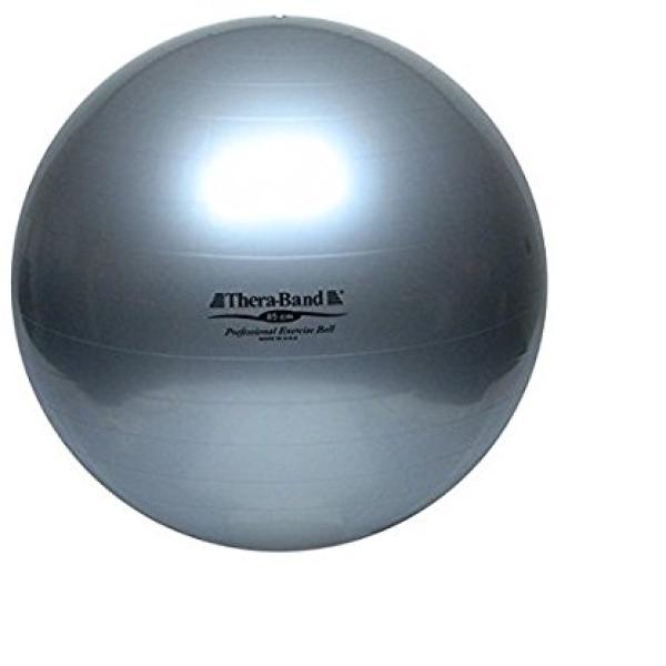 TheraBand Exercise Ball - SDS Anti-Burst Exercise Ball - Silver - 85 cm - For Body Height 6'9"