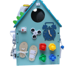 Montessori Busy House – Wooden Busy Board Activity House for Toddlers (Ages 2+)