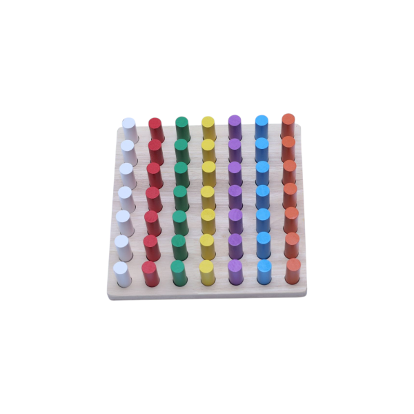 Colorful Wooden Peg Board – Learning Toy for Toddlers (Ages 3+), Peg Sorting & Stacking Puzzle for Fine Motor Skills, Color Recognition, Early Education & Hand-Eye Coordination