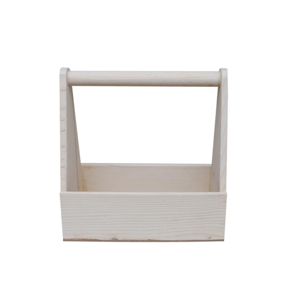 Original Pinewood Triangular Basket Tray - 20x12x21 cm | Raw Wood Color | Decoration, Gifting & Fruit Basket
